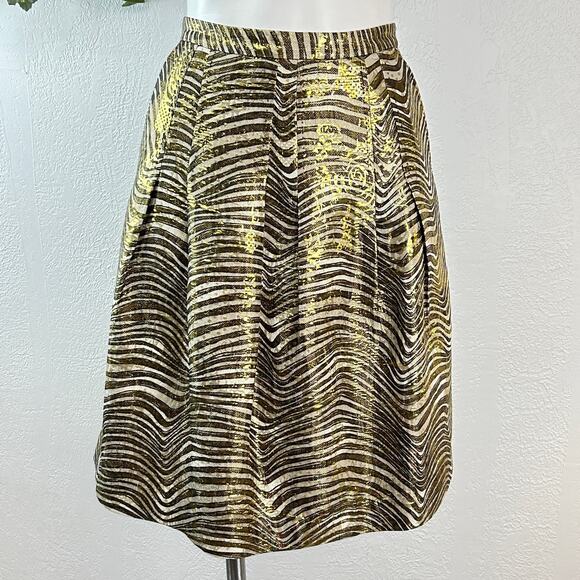 Tory Burch Metalic Skirt - Picture 1 of 5